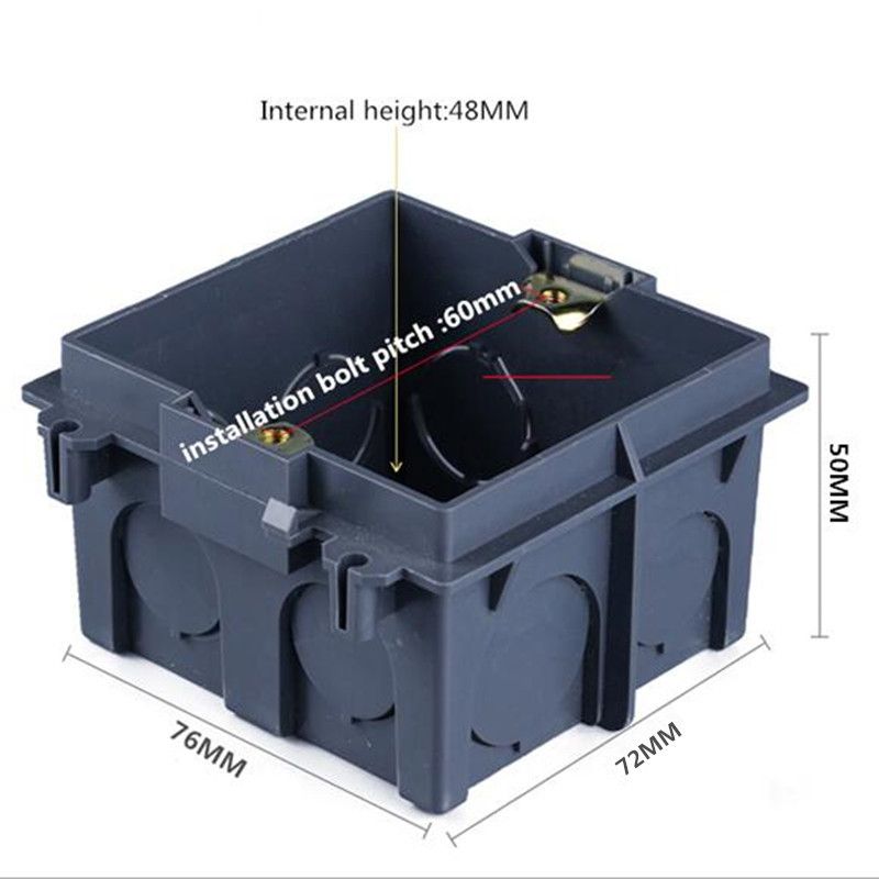 2020 Plastic Wall Plate Wall Mount Junction Box Type 86 Switch Socket Stair Step Light Cassette Outlet Wall Switch Box Enclosure Flush Box From