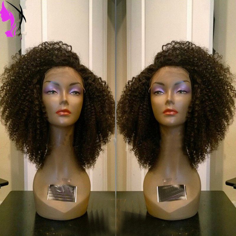 Cheap Afro Kinky Synthetic Lace Front Wig African American Bouncy