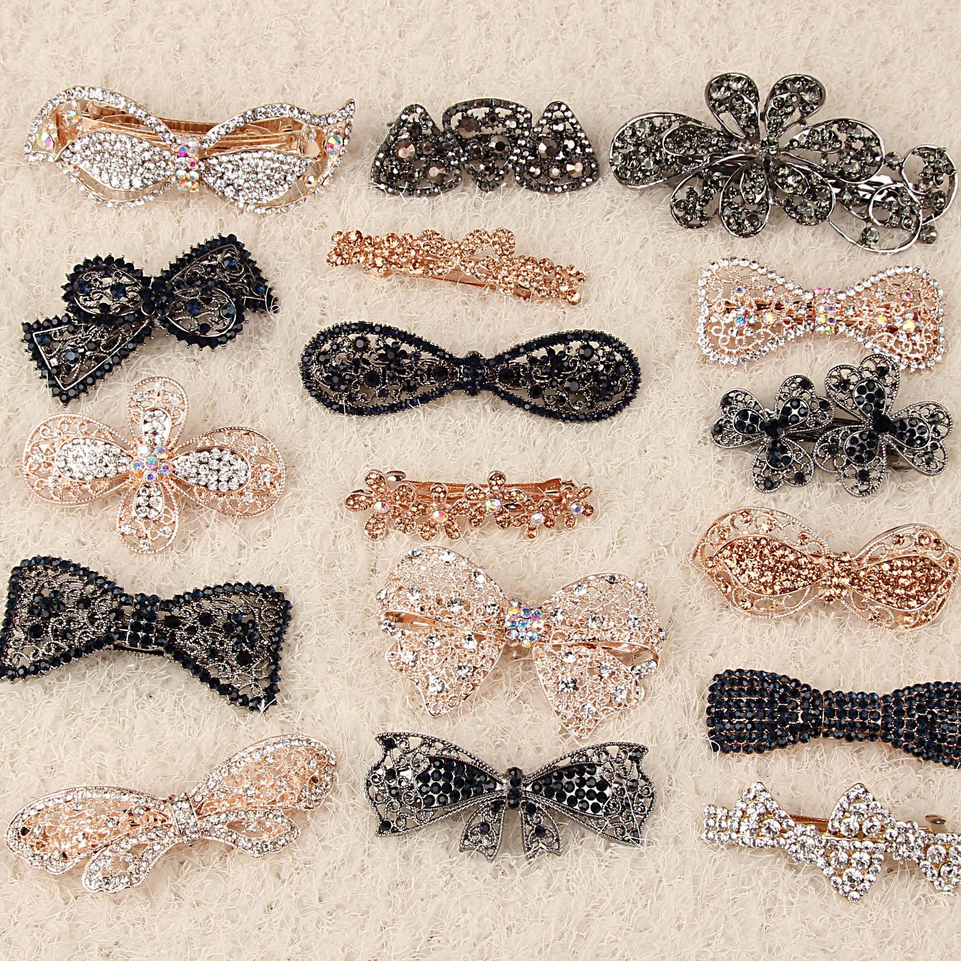 Fashion crystal hair clips accessories for women luxury hair clips for girls elastic women hair accessories cute femal clips Fashion crystal hair clips accessories for women luxury hair clips for girls elastic women hair accessories cute femal clips