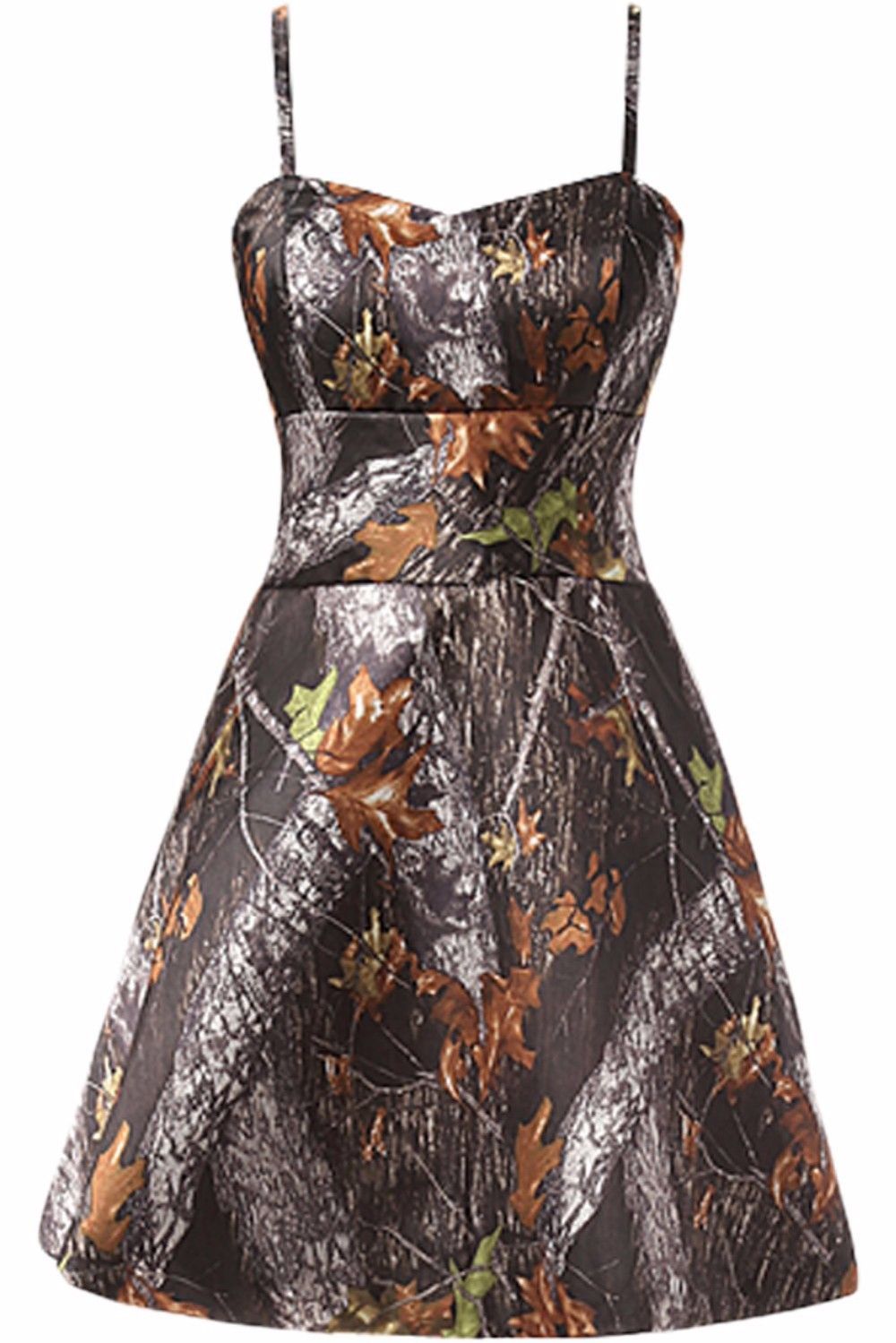 DINGZAN One Shoulder Camo Bridesmaid Dress - Short Evening Formal Prom Dress With Built-In Bra - View #11