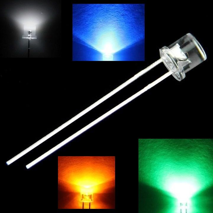 Wholesale&5mm F5 LED Flat Top LED Diode Ultra Bright Emitting Diodes