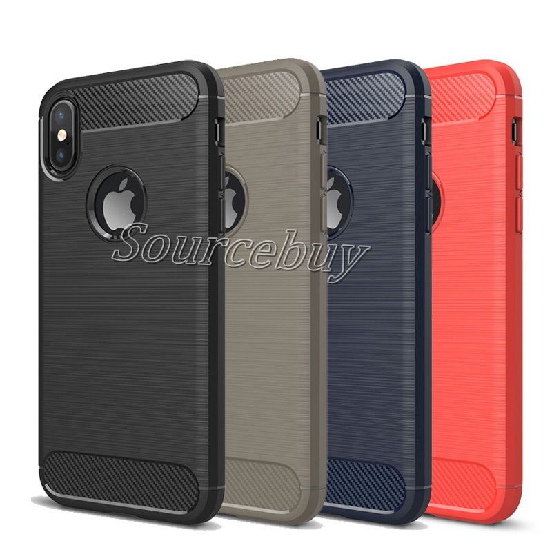 Funda de móvil Carbon look silicona cover case funda protectora bolso para iPhone 8 Funda de móvil Carbon look silicona cover case funda protectora bolso para iPhone 8