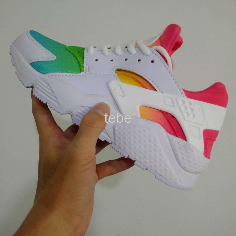 multicolor huarache sneakers