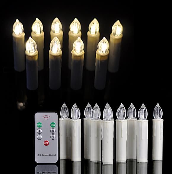 remote control candles white