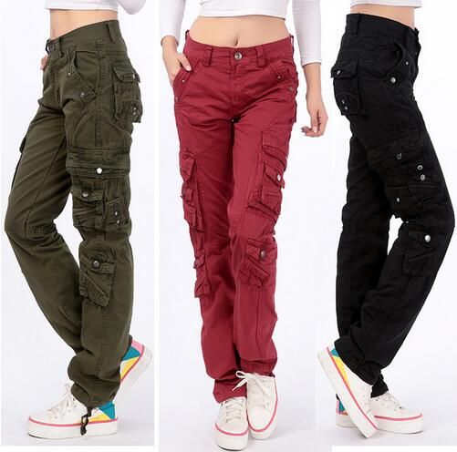 womens casual cargo pants