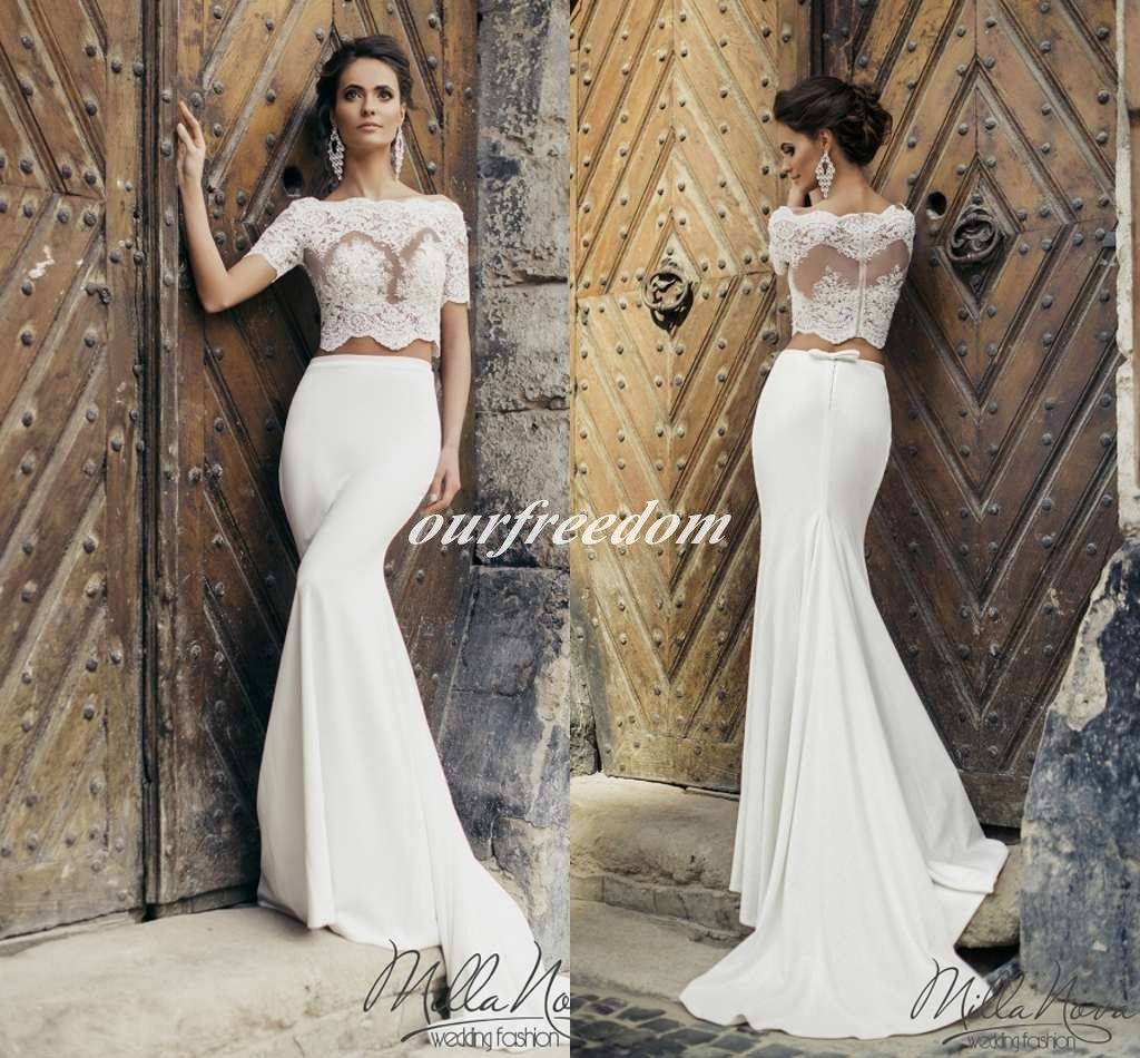 panel train wedding dress