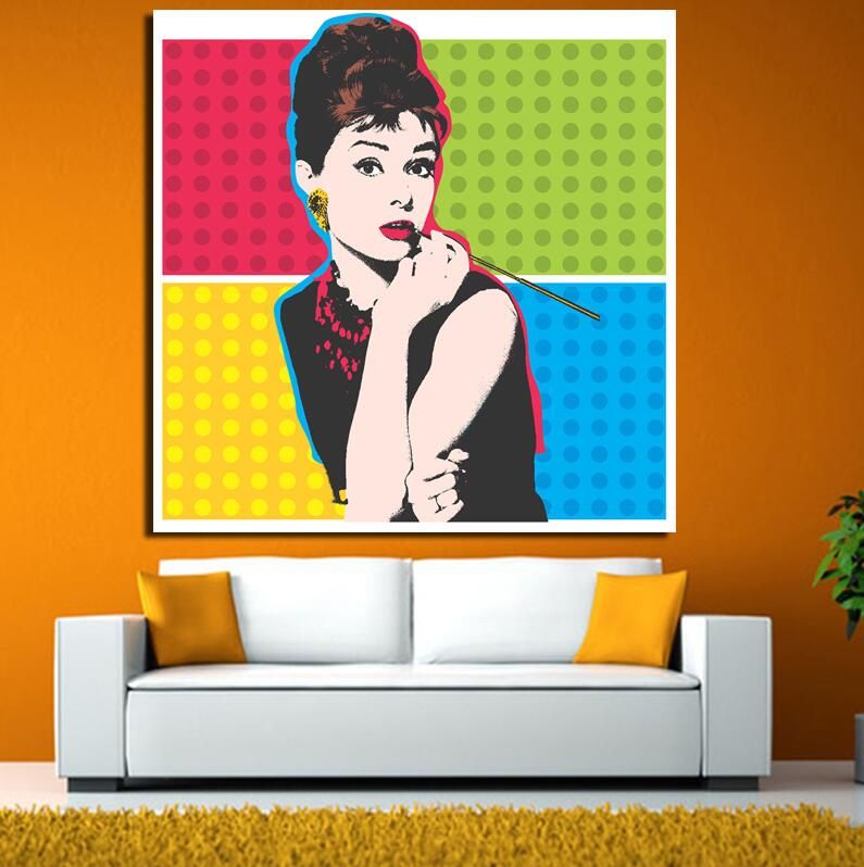 satin al 2017 andy warhol resimleri vintage poster portre yagliboya tuval duvar sanati resim audrey hepburn tuval baskilar resimler tl141 97