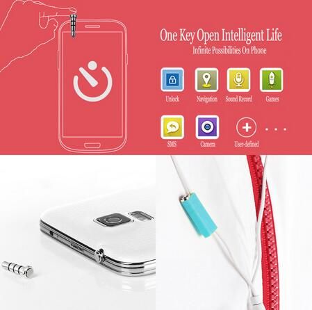 Quick Button 3.5mm Plug Mobile Smart Shortcut Key for Android Phone 