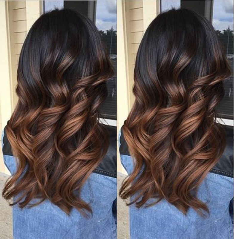 Wig Bleached Knots Hair Body Wave Full Lace Human Hair Wigs Ombre