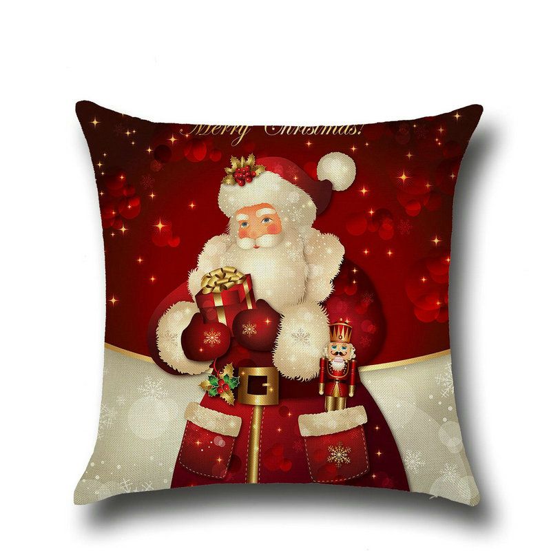 Merry Christmas Pillow Cases Hot Selling Gifts Tree Santa Claus Snowman