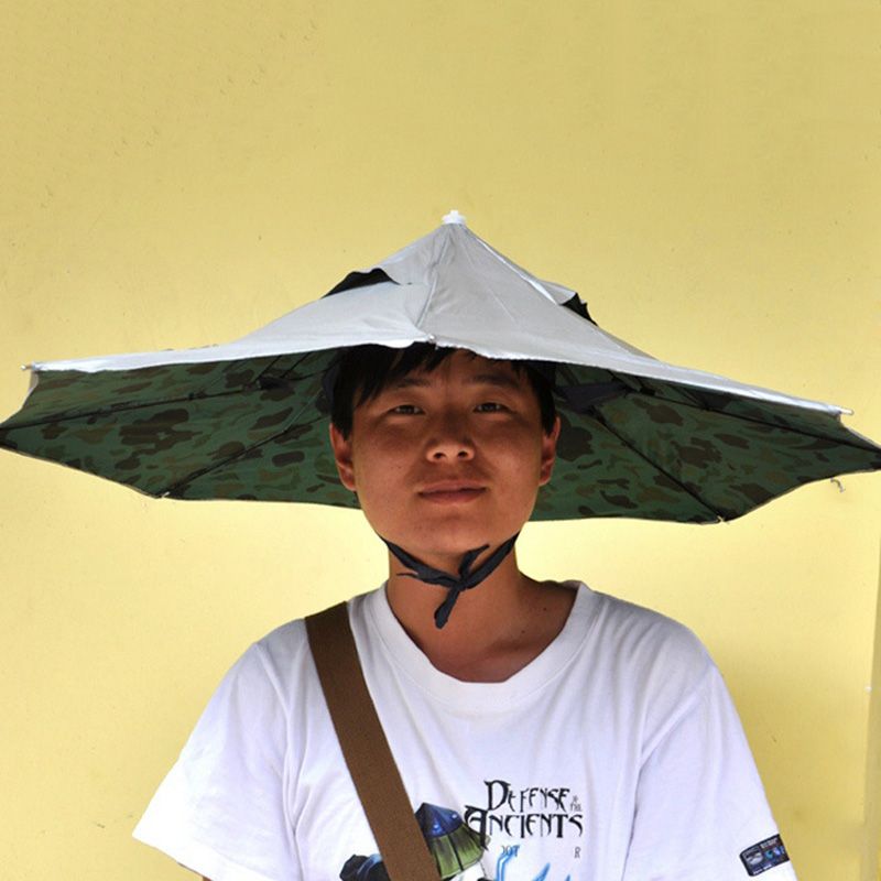 Acquistare Nuovo Arrivo 80 Centimetri Cappello Ombrello Portatile Pesca  Allaperto Anti UV Parasole Pieghevole Doppio Ombrello Pioggia Donne Uomini  JL0023 Economico | Consegna Veloce E Qualità | DHgate Italy