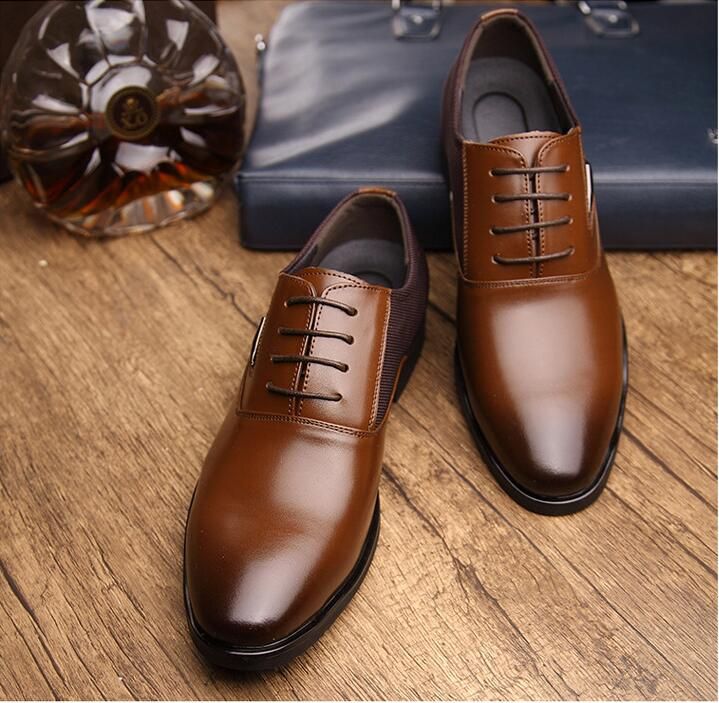2017 HOT Big Size Man Dress Shoe Flat Shoes Luxury Mens Business Chirstmas Oxfords Casual Shoe