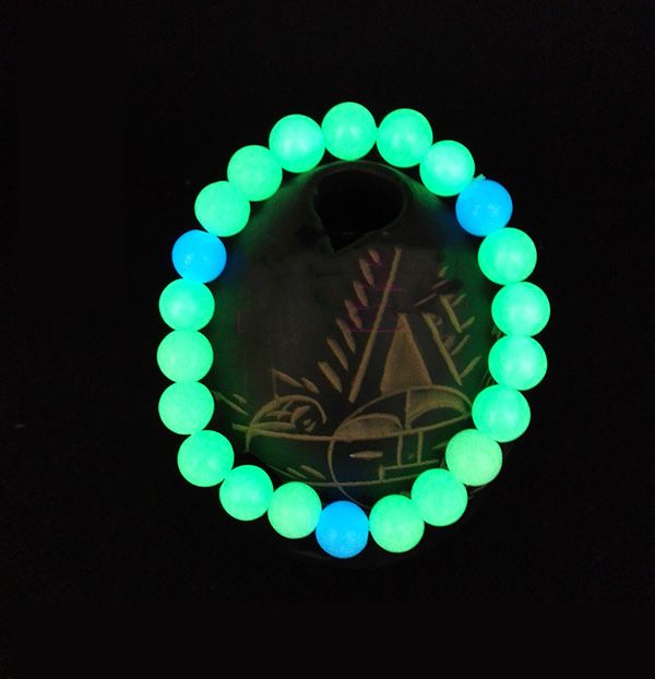 2021 Natural Luminous Beads Stone Round Loose Beads Glow In The Dark