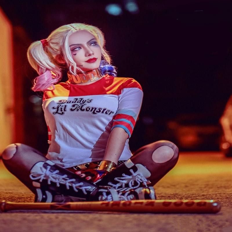 Trendy Harley Quinn Daddys Lil Monster Suicide Squad T Shirt Halloween Costume Cosplay Women Tops From Fashiongood168 8 35 Dhgate Com