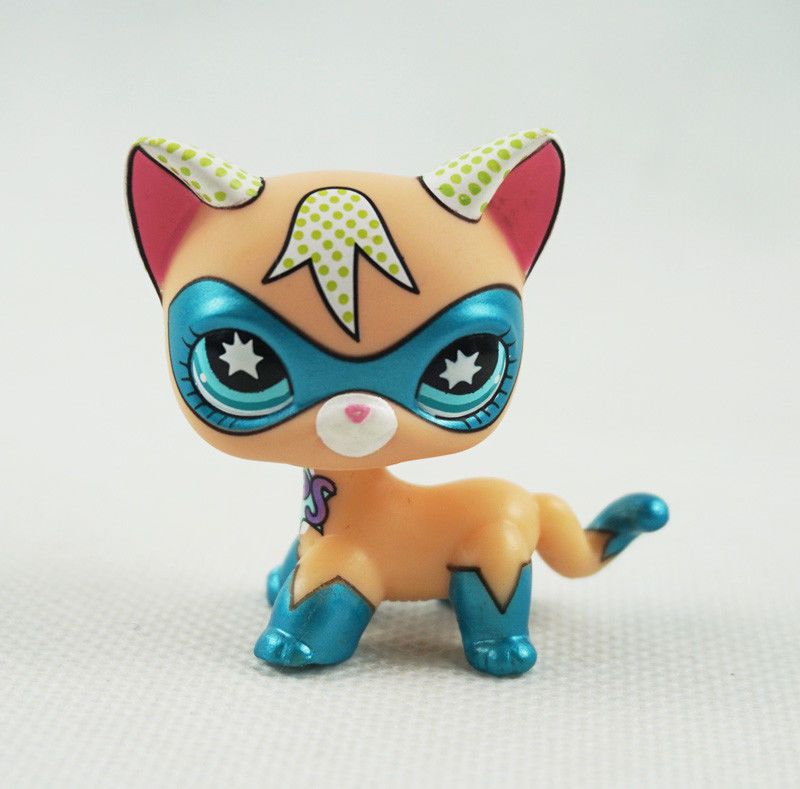 2020 Little Pet Shop Toys 5cm Figure Lps Short Hair Cat Comic Con Masked Super Hero Blue Eyes From Dongmanyu 381 91 Dhgate Com