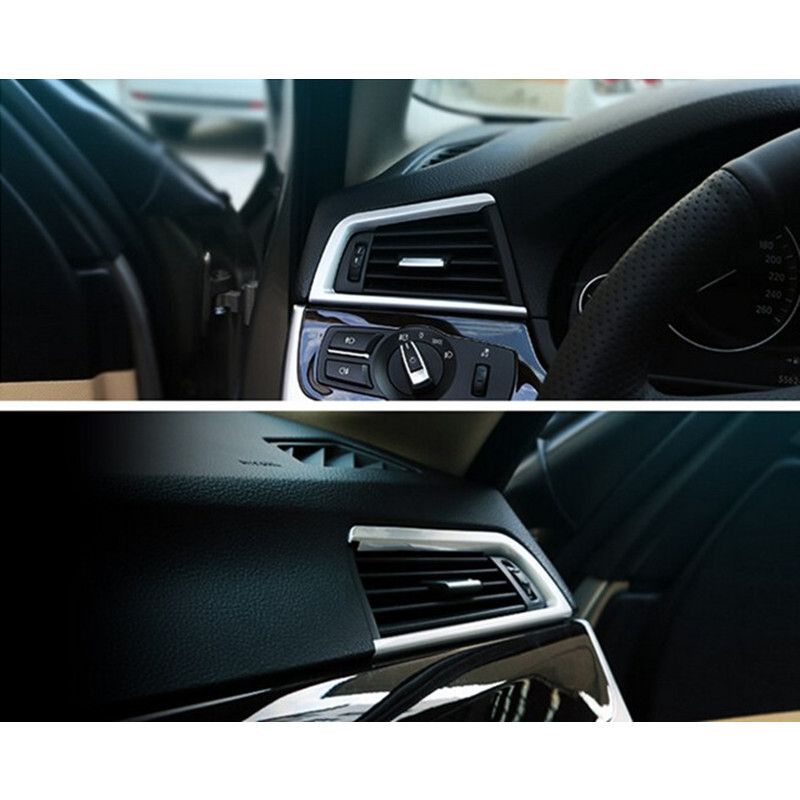 Chrome Abs Center Console Both Side Air Conditioning Outlet Frame Decoration Cover Trim For Bmw F10 5 Series 2011 17 Car Styling Car Interior