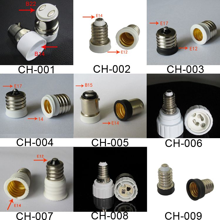 Acheter Adaptateur de prise de Base B22 E14 E27 GU10 G9 E17, support de  convertisseur pour ampoules LED