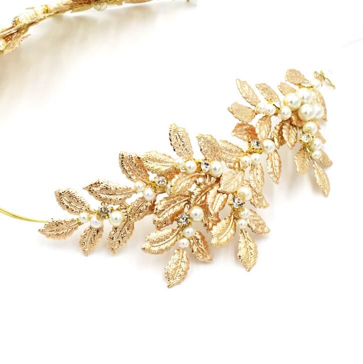 Fashion Gold Hair Accessories 2016 New Arrive Beads Wedding Headpiece