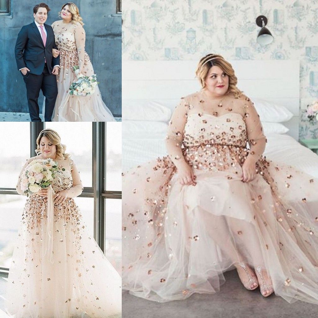 plus size garden wedding dress