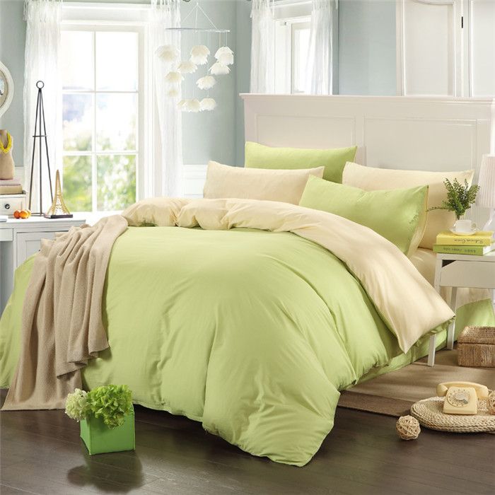 Simple Style Solid Color Bedding Set 100 Egyptian Cotton Queen
