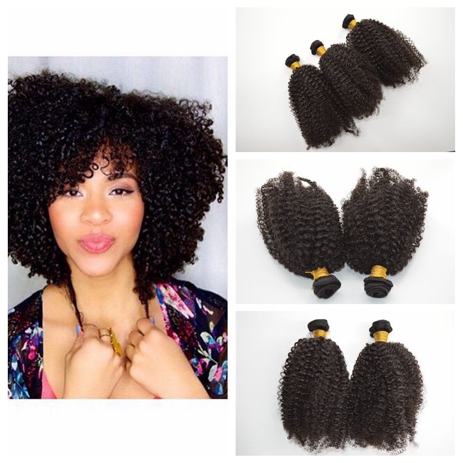Brazilian Kinky Curly Hair Indian Human Hair Weave Bundles Cheap