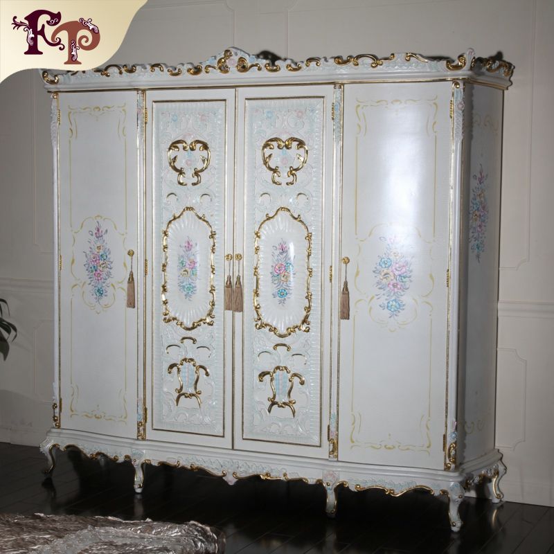 Antique Furniture Baroque Style Italian Bedroom Furniture Luxury Hand Carved Wardrobe Solid Wood Frame Finished In Cracking Paint Canada 2019 From