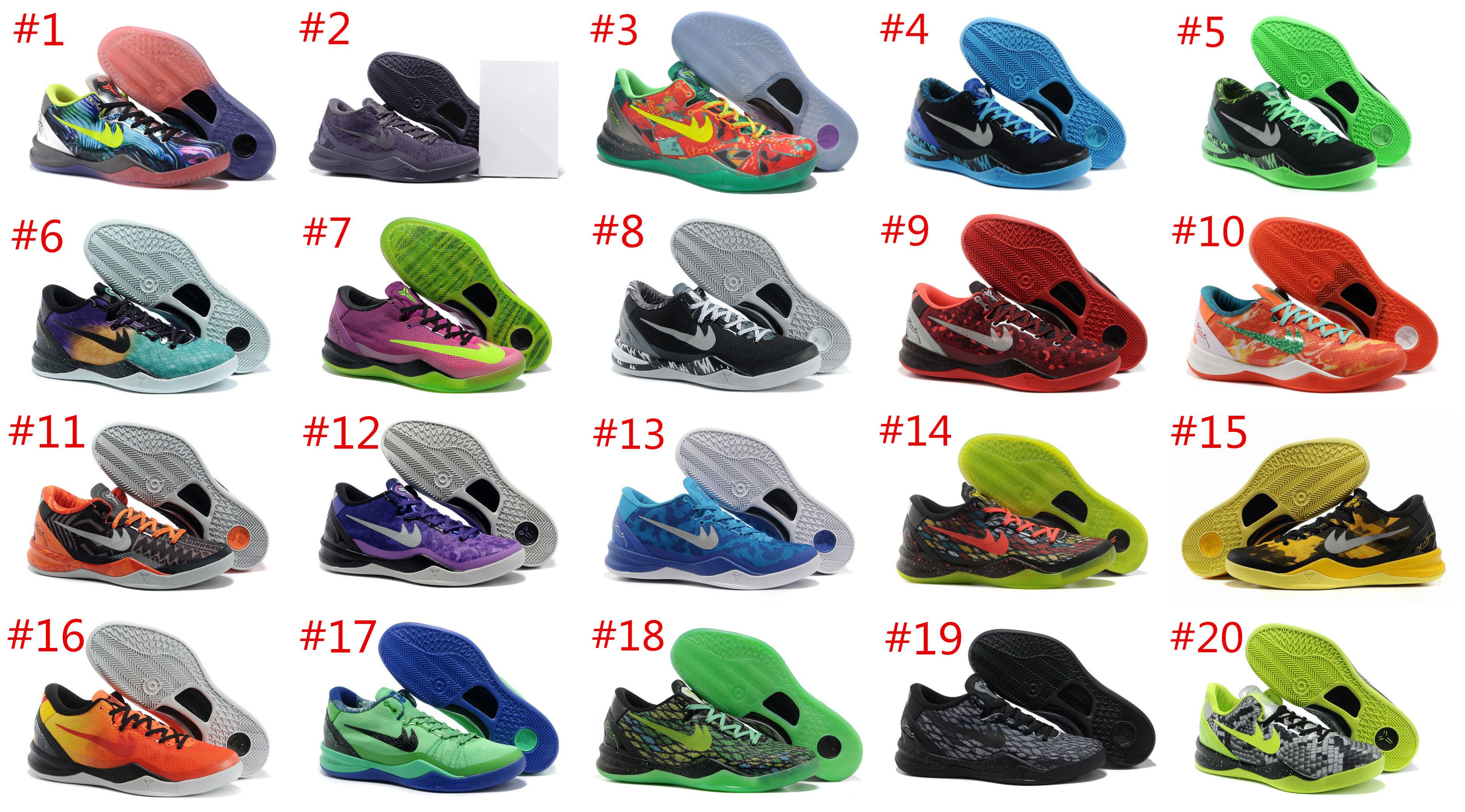 kobe shoes 1 to 12