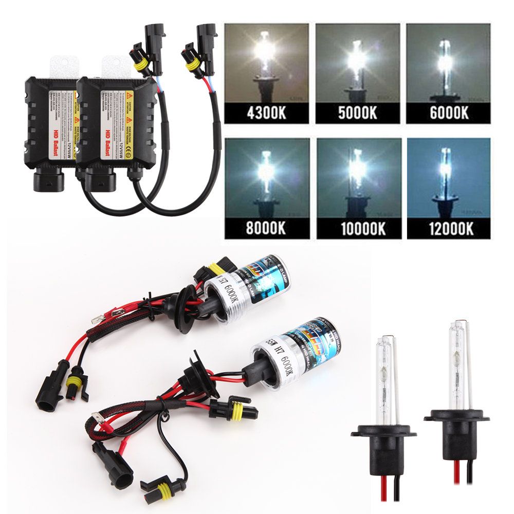 55W HID Xenon Headlight Conversion KIT H1 H3 H7 H8/H9/H11 880/881 9005 9006 10000K Car Led Bulbs