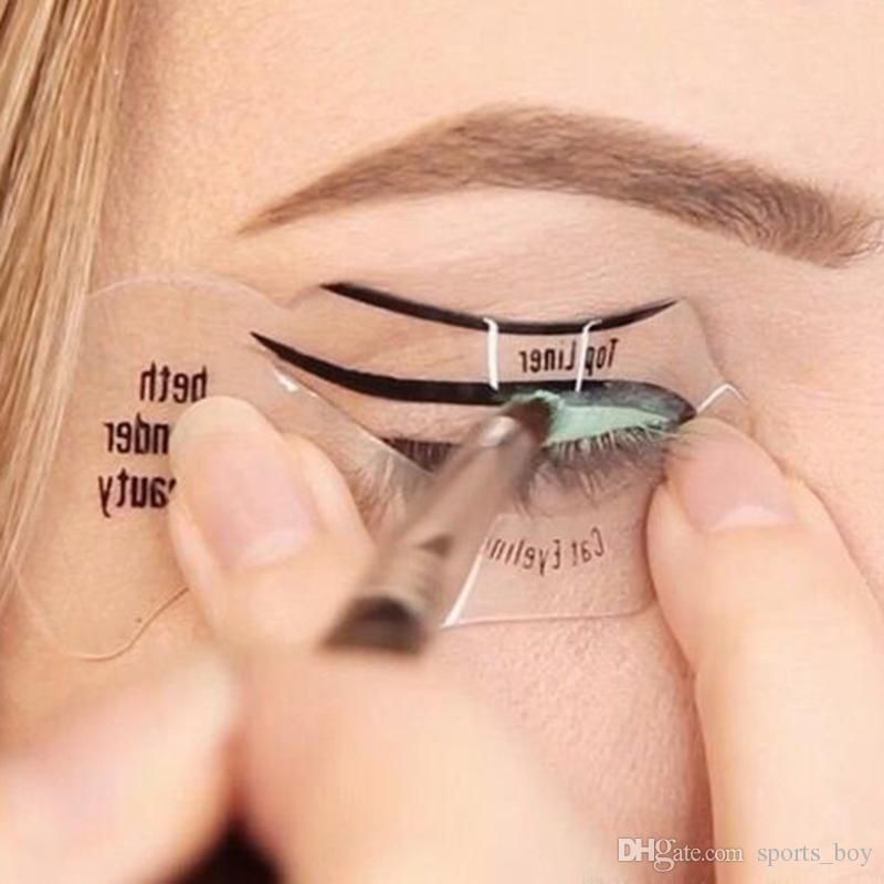 perfect cat eye smokey eye makeup eyeliner models template top bottom eyeliner card auxiliary tools eyebrows stencils free ship from sports boy 0 73 dhgate com