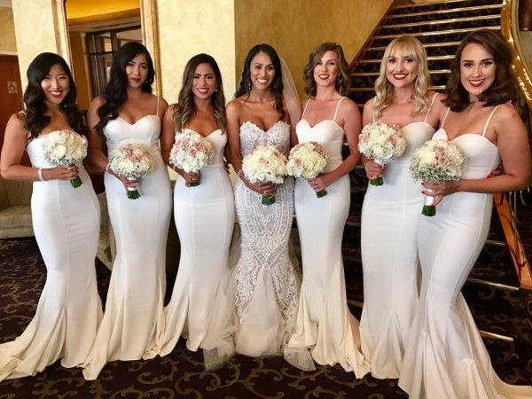 ivory bridesmaids dresses