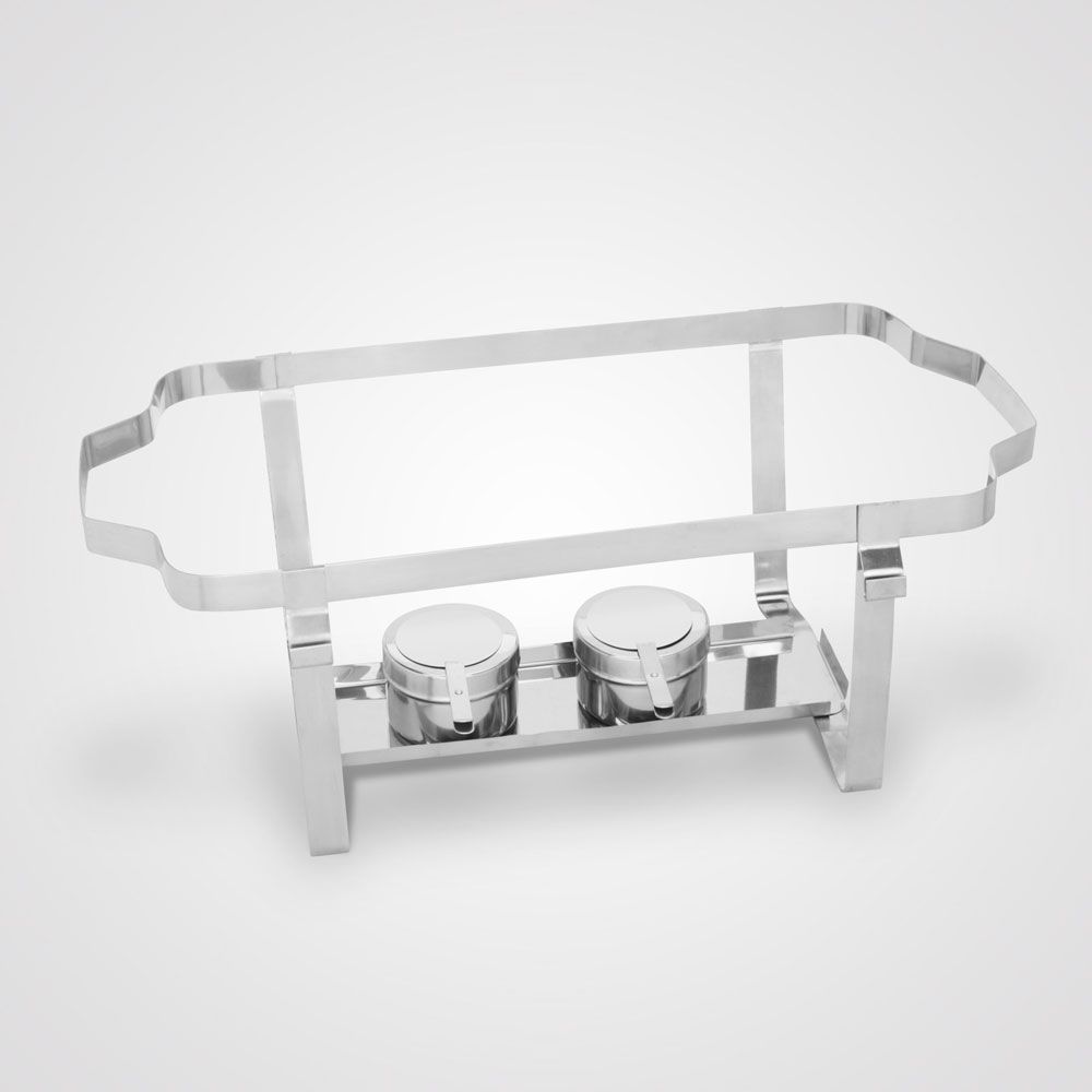 2021 4 Pack 8 Quart Stainless Steel Folding Chafer Rectangular Chafing