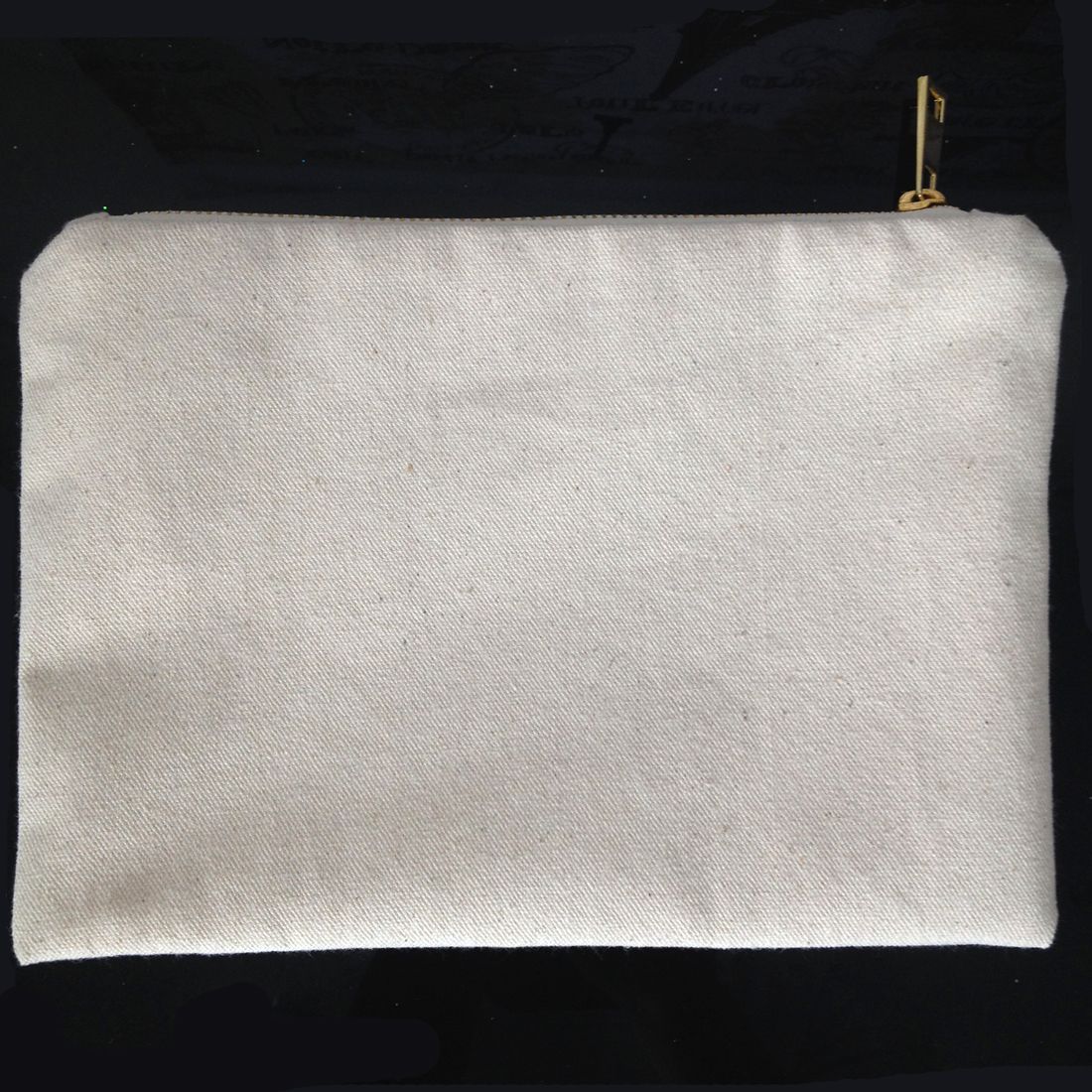plain canvas makeup bag