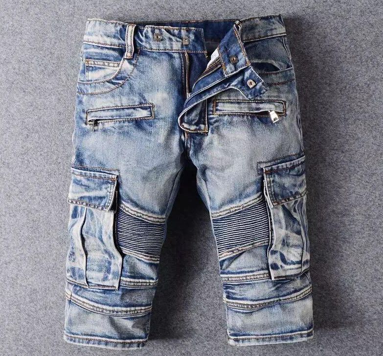 balmain jean shorts mens