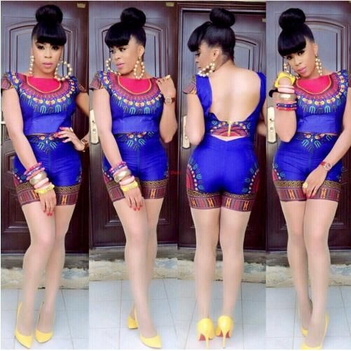 african print jumpsuit shorts