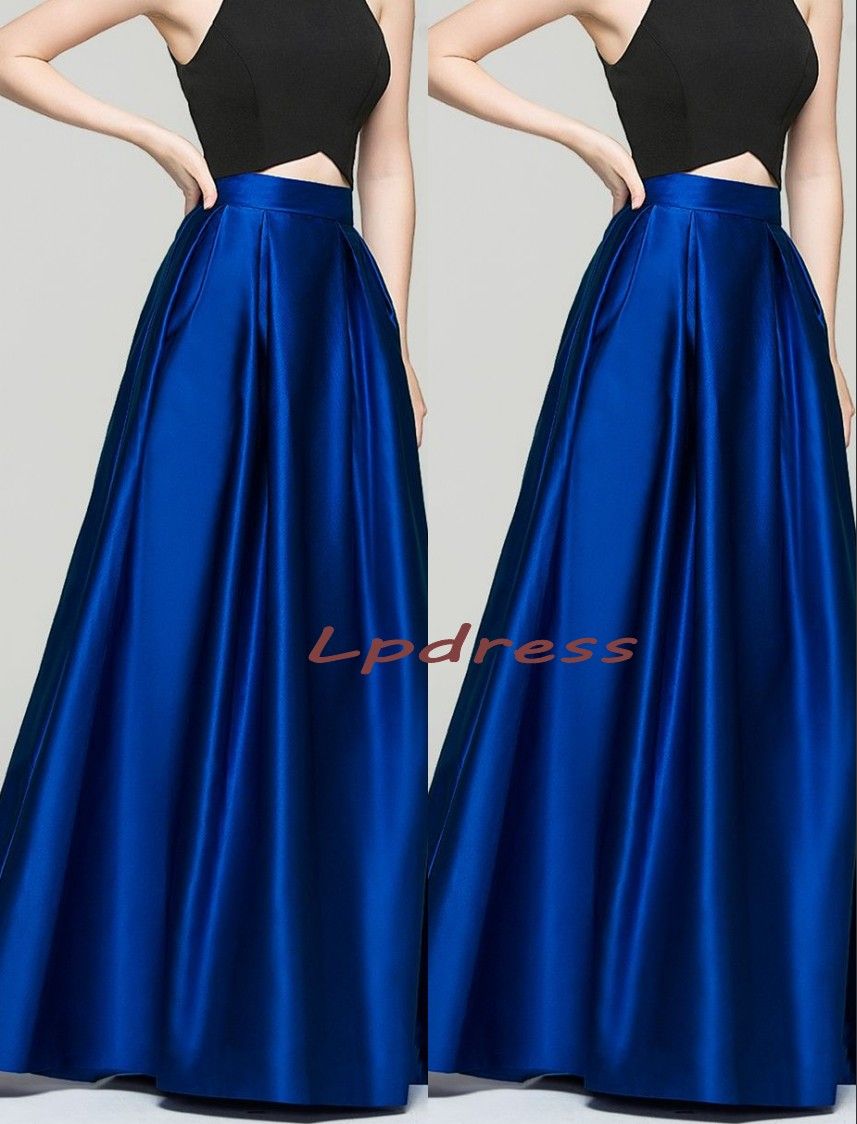 2020 Top Quality Satin Royal Blue Skirts Long With Pockets Skirts High Quality Long Satin 2016 Fall Winter Skirts Burgundy Coral Champagne From Lpdress 64 79 Dhgate Com
