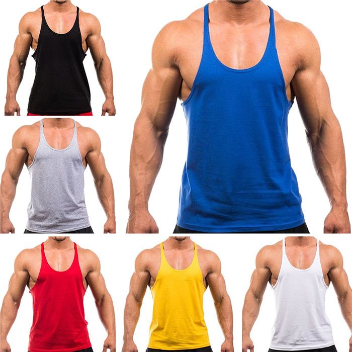 2020 New Arrivals Mens Vest Thin Strap Training Tank Tops Bodybuilding