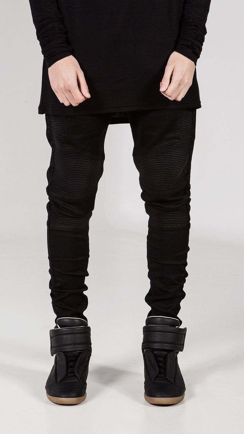 biker denim joggers