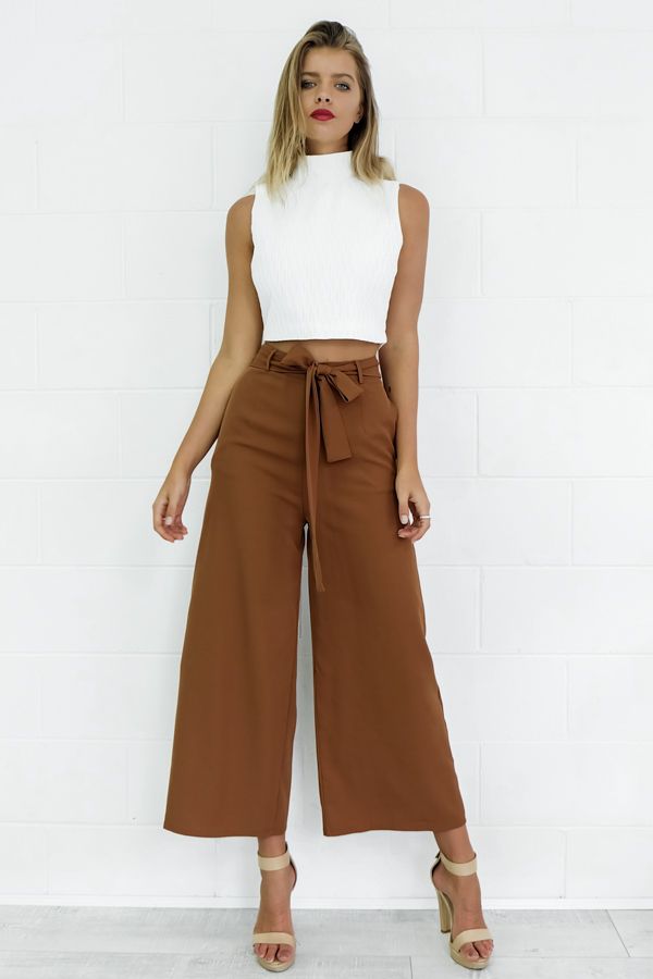 bow tie high waist pants