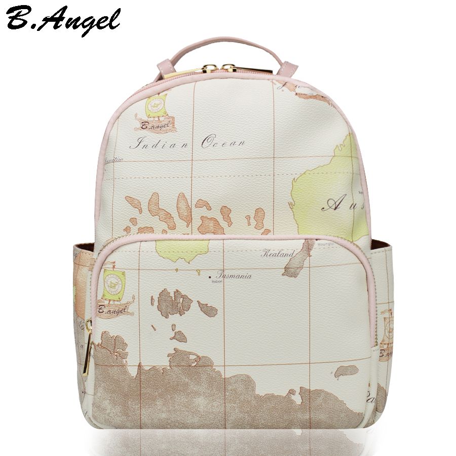 Compra Bolso De Viaje De Alta Calidad Blanco Mapamundi Mujeres Mochila De  Cuero Mochila Bolsa De Viaje De Impresión HC W 6650 Barato | Entrega Rápida  Y Calidad | Es.Dhgate