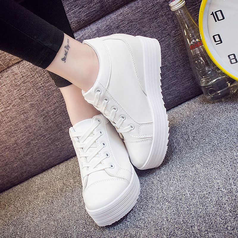 thick heel white shoes