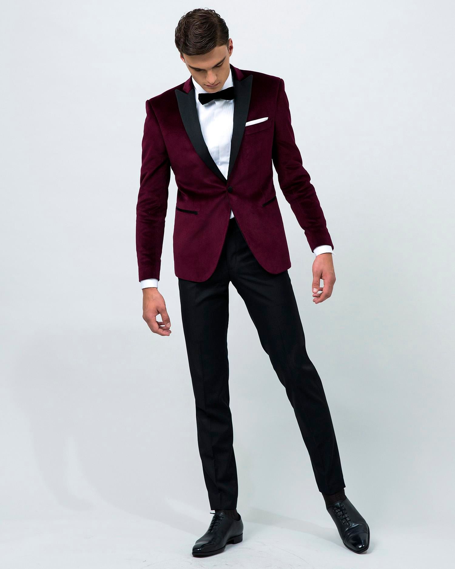 burgundy suede suit