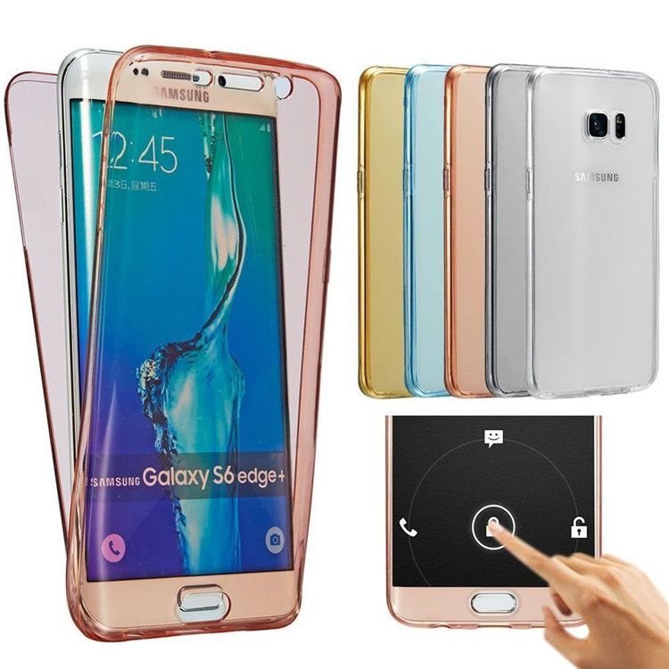 For Samsung Galaxy S7 EDGE 360° CLEAR TPU Case Shockproof Protector back Cover 