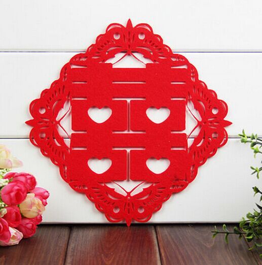 2020 30x30cm Chinese Double Happiness Stickers Wedding Decorations