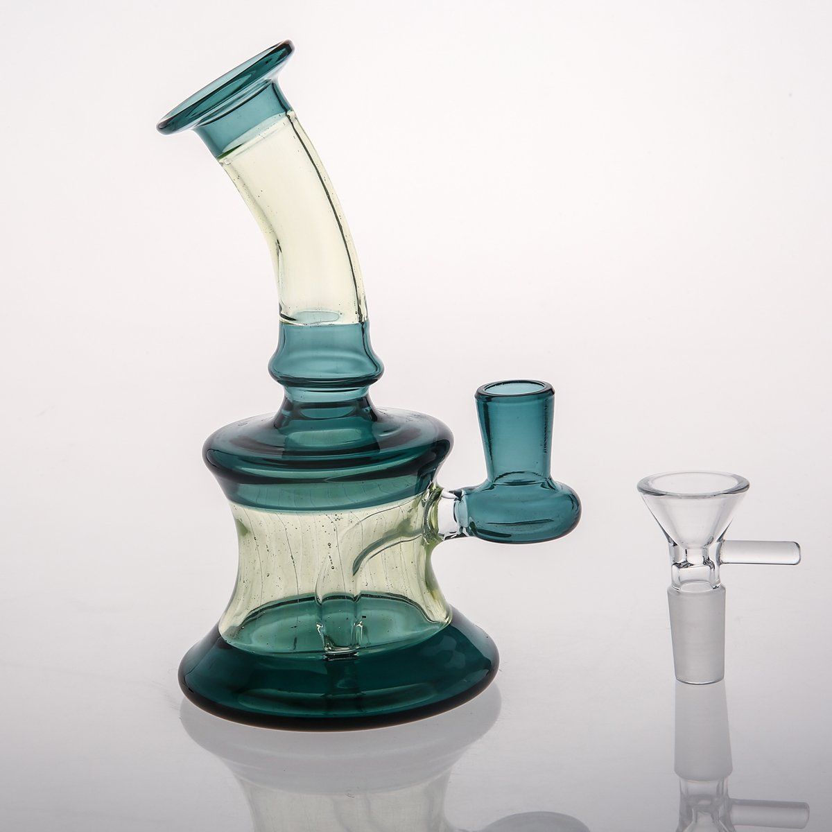 2020 2019 Uv Material Bent Neck Bongs With Bowl Luminous Fluorescent