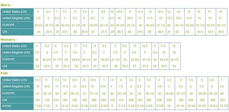 Adidas Soccer Cleats Size Chart