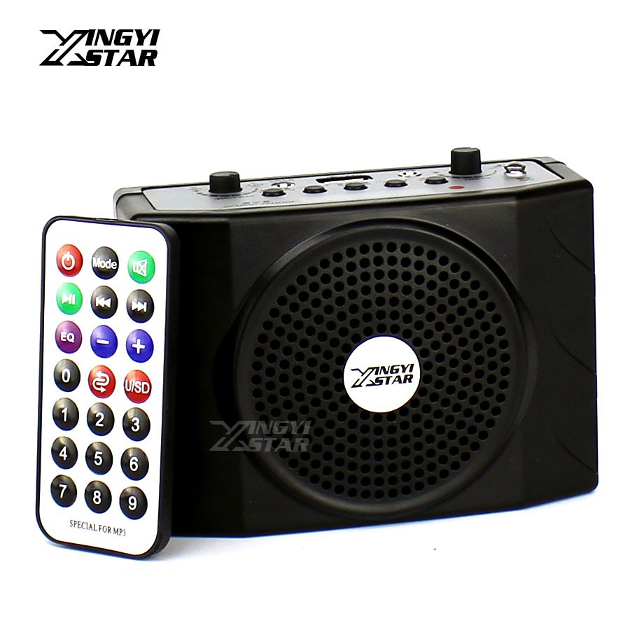Portable Amplifier Loudspeaker Megaphone Voice Booster MP3 FM Radio Microphone