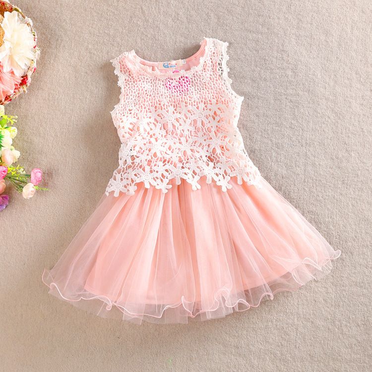 vestido de croche com tule infantil