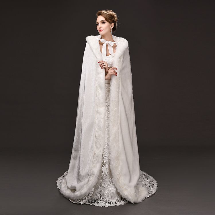 white wedding cloak