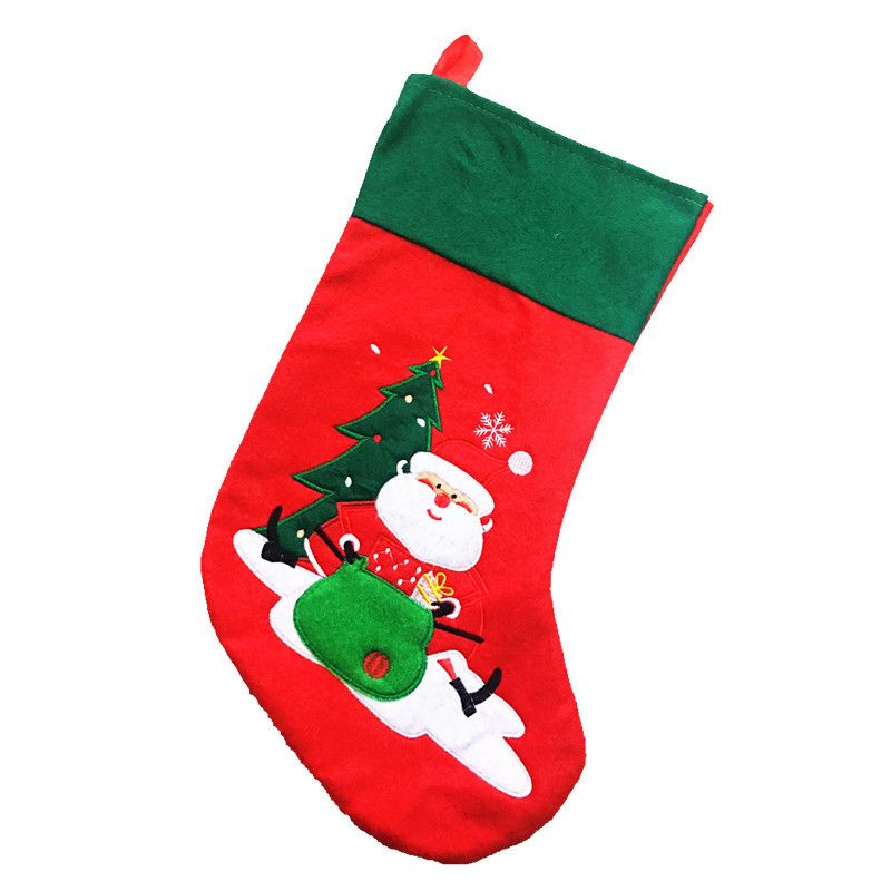 Christmas Stockings Socks Santa Claus Candy Gift Bag Xmas Tree