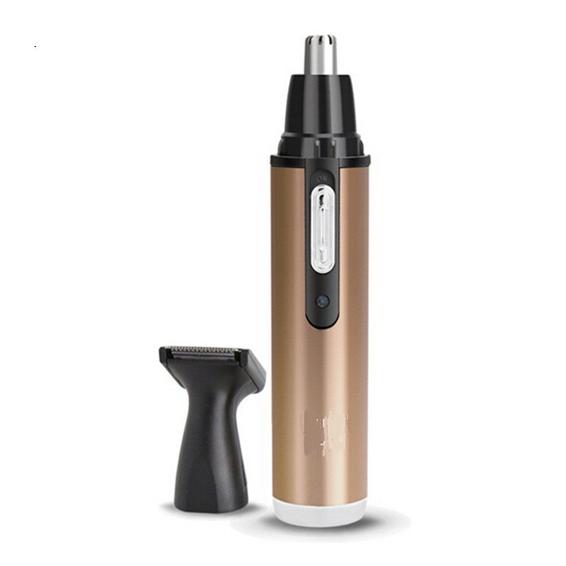 2 In 1 Portable Electric Mustache Trimmer Shaver With Nose Hair Trimmer Head Man Sideburns Hair